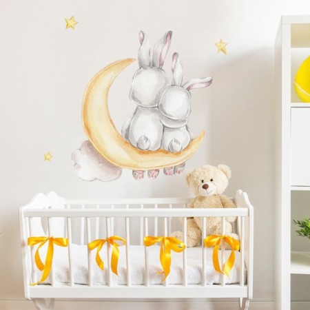 Sticker Plastic Interior color "Bunnies for a month" 41x39 cm