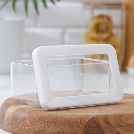 Container for bulk products "Step", 800 ml, 16 × 10 × 7 cm, white color-1
