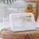 Container for bulk products "Step", 800 ml, 16 × 10 × 7 cm, white color