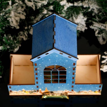 Tea house "Tower of Tower. Winter Fairy Tale", natural, 20 × 20 × 8.6 cm-2