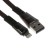 Lightning cable - usb, 2.4 a, braid fabric, flat, 1 meter, black