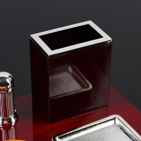 Table set 4V1 with a business card holder, red tree-4