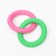 Chewing toy Superproof "Two Rings", Green/Pink