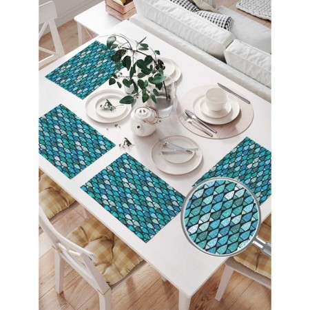 Set of napkins for setting the table "Kosyak Pisces", rectangular, size 32x46 cm, 4 pcs-1