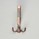 Hook furniture tundra TKT001, three -rod, copper