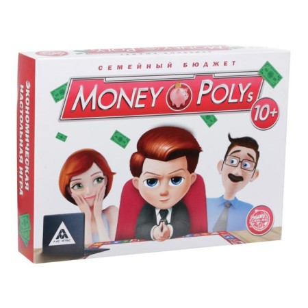 Board Economic Game "Money Polys. Family budget ", 240 banknotes, 10+-10