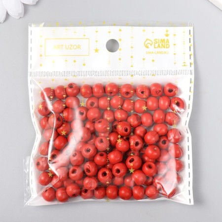 Beads for creativity tree "Burn orange" D-0.8 cm, set of 20 g-2