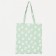 The shoper bag is bilateral, without fastening, outer pocket, green color