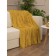 Texrepublic blanket, size 200x220 cm, ocher color