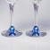 A set of wedding glasses "Romance", handmade, blue-serebly, 6x6x20.5 cm