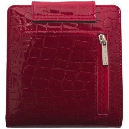 Nice wallet, glossy skin, burgundy crocodile color-1