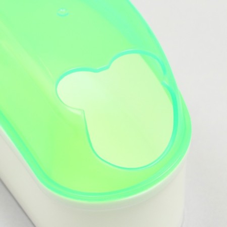 Tuannel toilet with a spatula for rodents "Pigzon", 14.5 x 7 x 7 cm, green-2