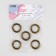 Carabin ring is flat, d = 20/28 mm, thickness - 4 mm, 5 pcs, bronze color
