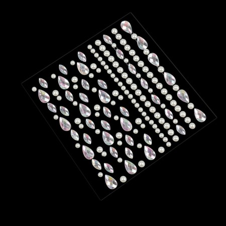 Pearl rhinestones for nail decor, adhesive, multi -colored-2