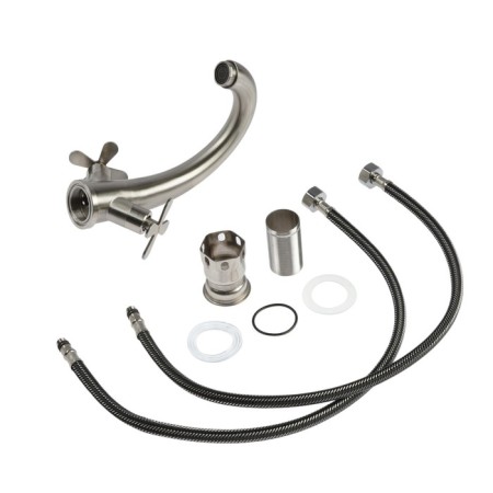 Zein Z3728 sink mixer, two -wound, pour length 12.5 cm, satin-4