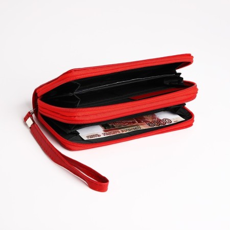 Women's wallet with lightning, red color-3