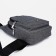 Male sling bag from textiles, gray color