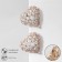 Earrings with rhinestones "Heart" flash, white color in gold