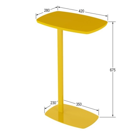 Journal table "Act Color", 280x420x675 mm, yellow color-1