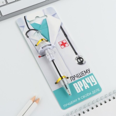 Handle funny Blood blue paste "Best doctor", on the substrate-2