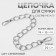 A chain for a bag, with carbines, metal, flat, 19 × 15 mm, 30 cm, silver color