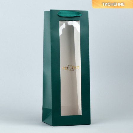 Gift package for a bottle, packaging, "Present", 36 x 13 x 10 cm-1