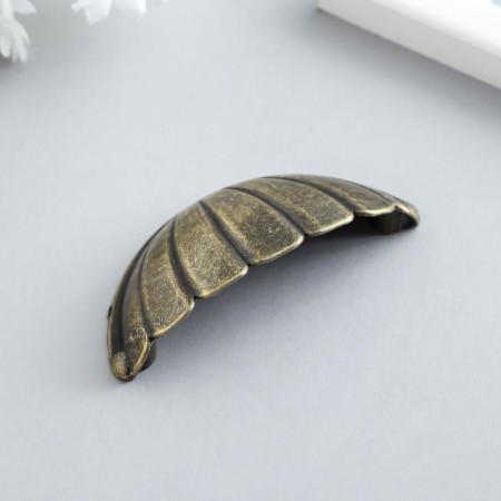 Handle for the casket Metal "petals" bronze 7.6x3.8x1.5 cm