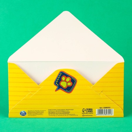 Money envelope, 16.5x8 cm "Happy Birthday", puppy patrol-4