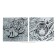 A set of engravings "Jungle", with a metallic effect "Silver", 2 pcs, 19x19 cm