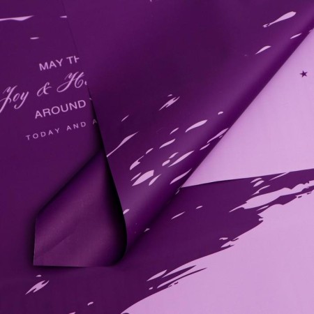 Matal film double -sided "Happiness around" purple, 0.58 x 0.58 m-1