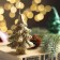 New Year's candle "Christmas tree on the stump", 7 cm, golden