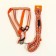 Set "braid", fluorescent, leash 115 x 1 cm, og 32-48 x 1.5 cm, orange