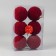 Set of balls plastic D-8 cm, 6 pcs "Bjorn" mesh, red