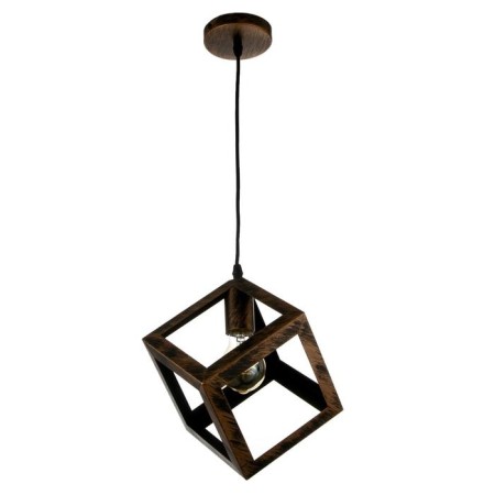 Bayerlux suspension lamp Bayerlux "Cube" 1x40W E27 black and gold 16x16x16-116 cm