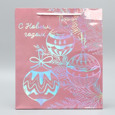 Holographic package "Toys", M 26 x 30 x 9 cm, New Year-1