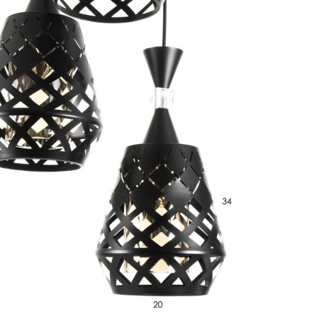 Bayerlux lamp "Kovalce" 3he27 40W black 33x33x35-120cm-6