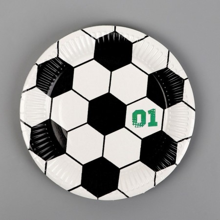 Disposable paper plate "Football"-1