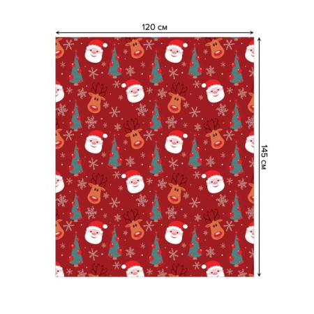 The tablecloth “Santa in snowflakes”, rectangular, Saten, size 120x145 cm-1