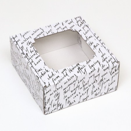 Self -charged box, with a window, "Letter" 19 x 19 x 9 cm-2