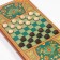 Wooden backgammon large, with "Persian" checkers, board game, 60 x 60 cm