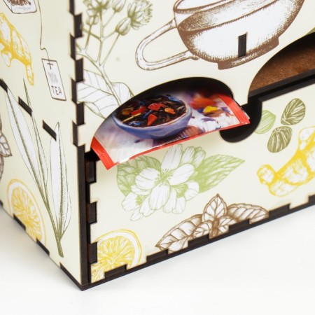 The tea house is double with a box "grass" 20x8.7x15.2 cm-2