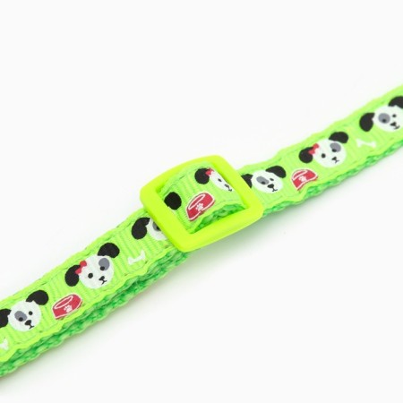 Two -layer collar with fastx "delicious" 30 x 1 cm, green-6