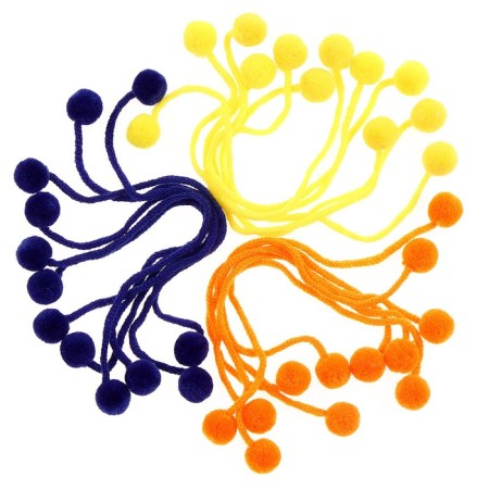 Decorative element on the rope "Dream" 2 balls, d = 1.5 cm, set of 18 pcs., Mix color-1