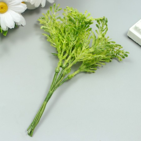 Artificial plant for creativity "thuja" 1 bouquet = 6 branches green 13 cm-1