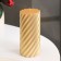 Candle-cylinder "Spiral", 5x10 cm, gold, 6 hours