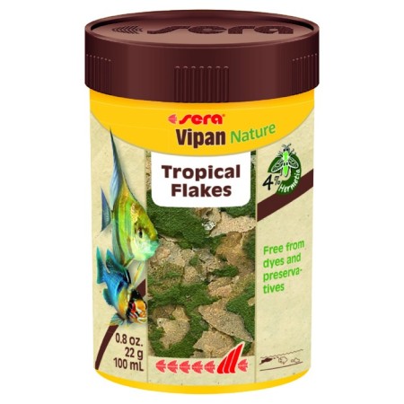 Sera Vipan Nature food for fish, main, in flakes, 100 ml, 22 g