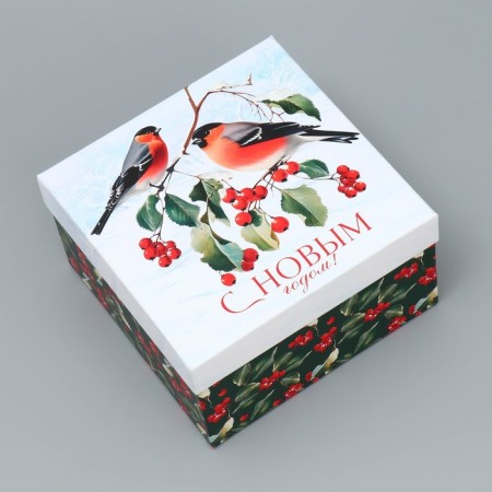 Gift Box "Bullfins", 16 x 16 x 9 cm, new year-1