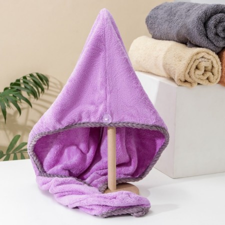 Cup with a button for drying the hair of a share, microfiber, color mix-8