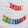 Garland on the tape "Happy Birthday!", Rainbow, length 215 cm