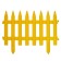 Decorative fence, 35 × 210 cm, 5 sections, plastic, yellow, Gotika, Greengo